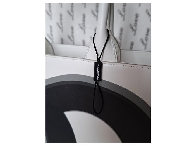 Dolce & Gabbana Borsa Tote DG Daily in Pelle Nero Bianco Grigio - vista 6