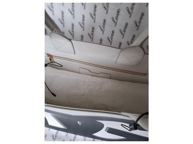 Dolce & Gabbana Borsa Tote DG Daily in Pelle Nero Bianco Grigio - vista 7