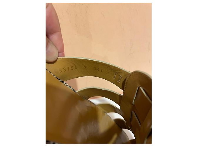 Sandálias Gucci couro efeito pitão Impressão em python Gold hardware - vista 11
