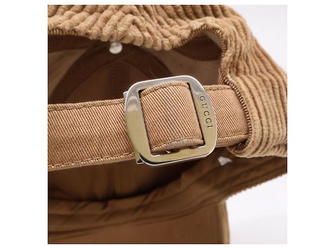 Cappellino Gucci in velluto a coste marrone - vista 10