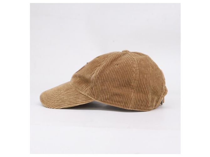 Cappellino Gucci in velluto a coste marrone - vista 3