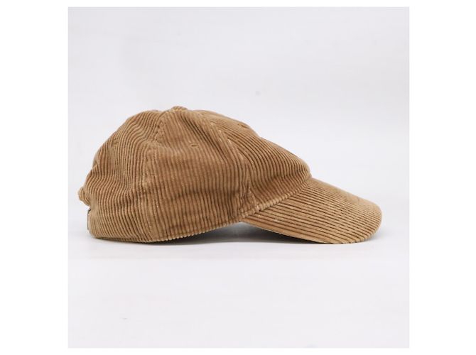 Cappellino Gucci in velluto a coste marrone - vista 5