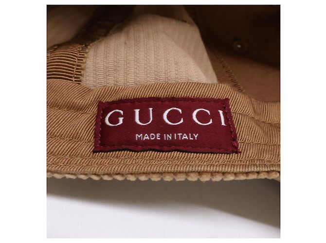 Cappellino Gucci in velluto a coste marrone - vista 7