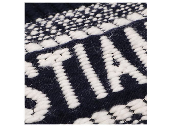 Stola in lana blu navy Christian Dior - vista 7