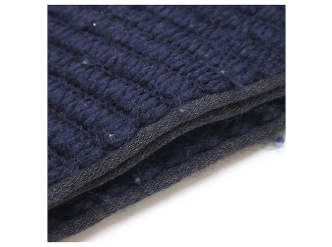 Stola in lana blu navy Christian Dior - vista 9