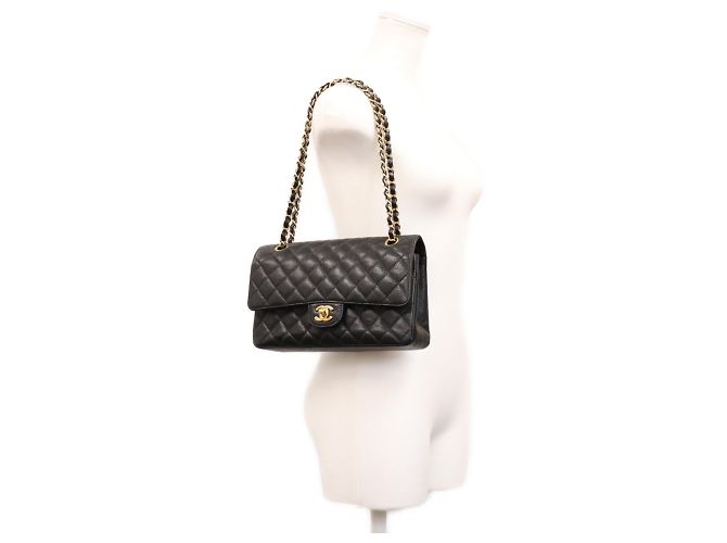 Chanel A01112 Caviar Matelassé 25 Borsa a Spalla Nero - vista 12
