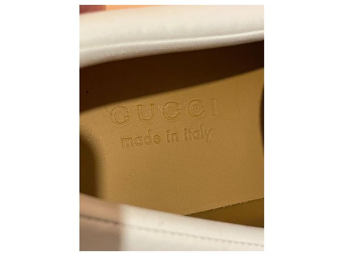 Mocassini Gucci Horsebit in pelle bianca Bianco - vista 7