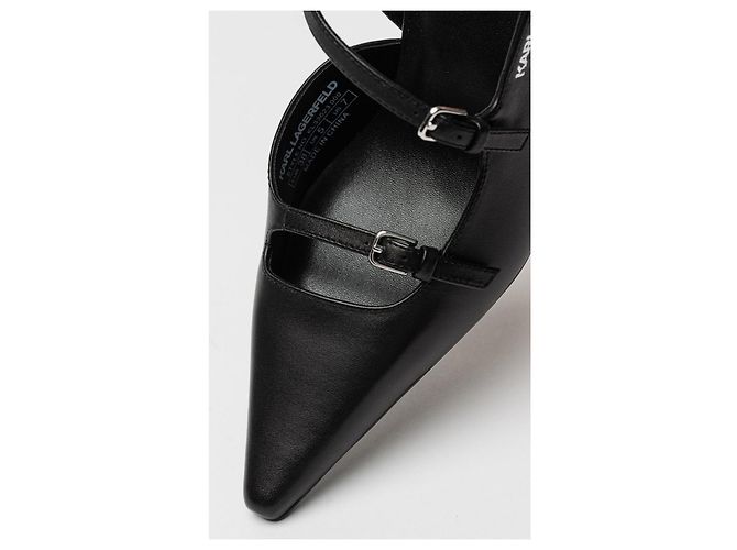 Karl Lagerfeld Décolleté KARMEL Slingback Pelle Nera Nero - vista 3