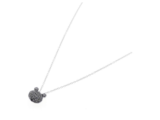 Autre Marque Collana in oro bianco Au750 e oro nero con diamanti Argento - vista 2