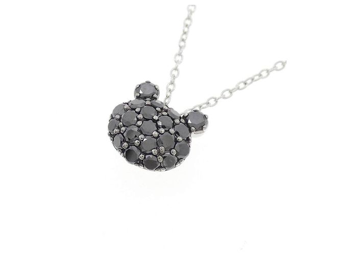 Autre Marque Collana in oro bianco Au750 e oro nero con diamanti Argento - vista 3