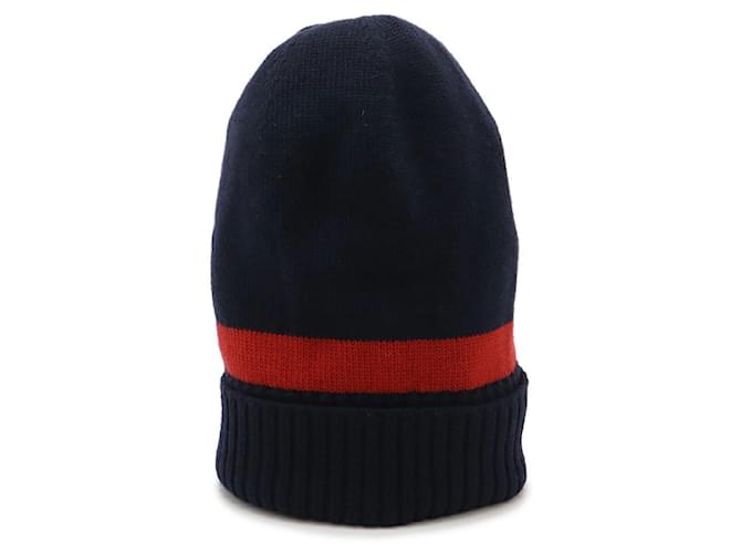 Gucci Wollmütze mit Interlocking G Logo Blau - Ansicht 2