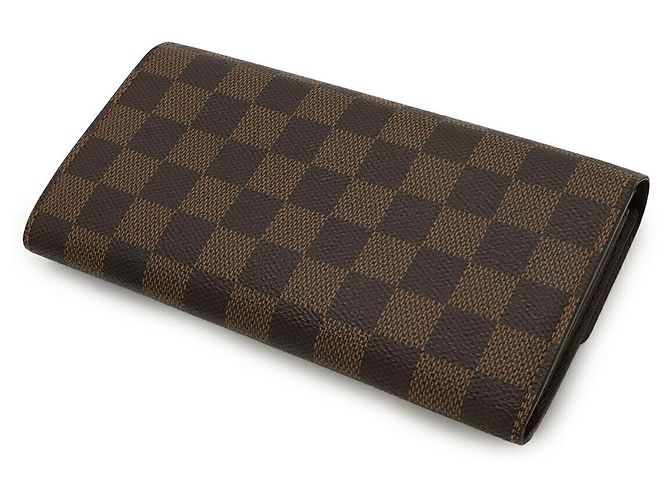 Cartera larga Sarah Damier Louis Vuitton Castaño - vista 2