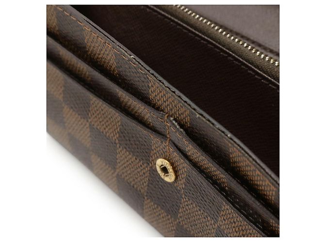 Cartera larga Sarah Damier Louis Vuitton Castaño - vista 7