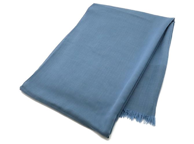Hermès Hermes Kaschmirwollstola Blau - Ansicht 2
