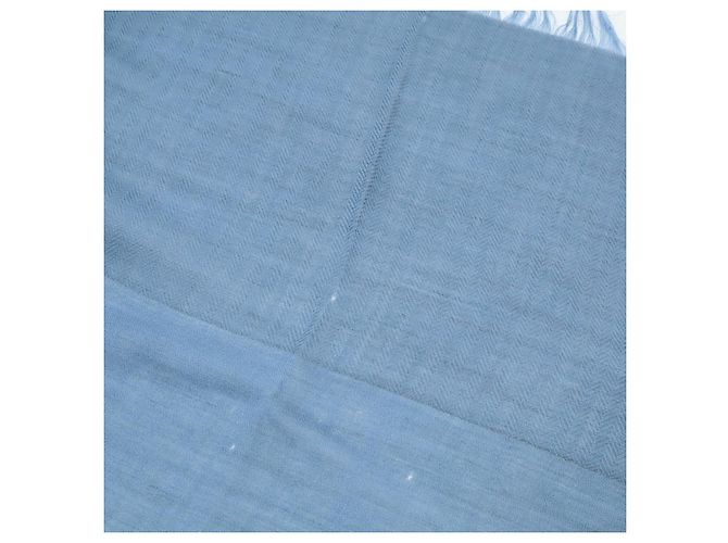 Hermès Hermes Kaschmirwollstola Blau - Ansicht 6