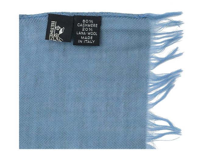 Hermès Hermes Kaschmirwollstola Blau - Ansicht 7