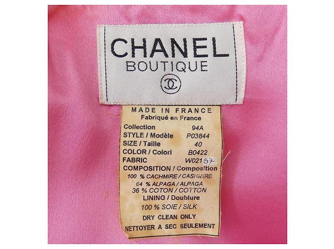 Chanel P03844W02167 94A Chaleco de mezcla de cachemira Rosa Roja Amarillo - vista 4