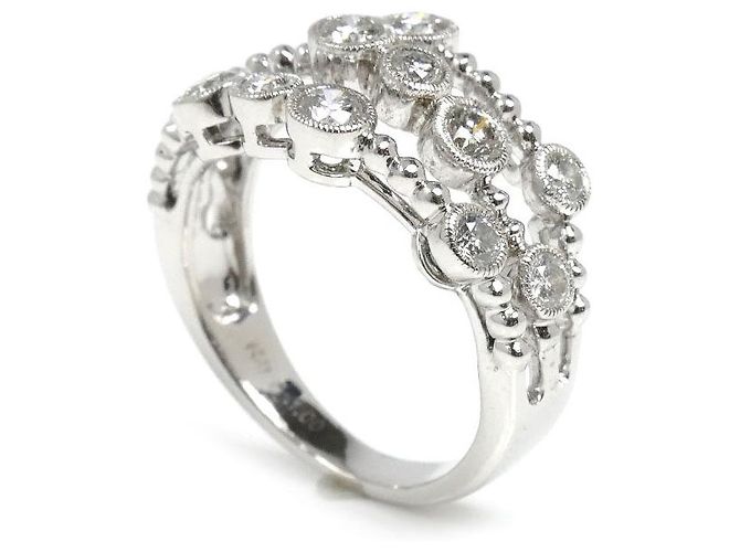 Autre Marque Au750 Weißgold Diamantring Golden - Ansicht 2