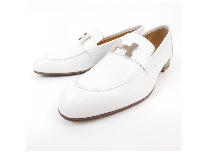 Hermès Sneakers Chevre Hermes Bianco - vista 3