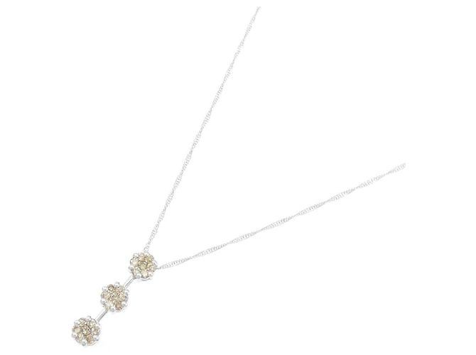 Autre Marque Collana in oro bianco Au750 e diamanti Argento - vista 2