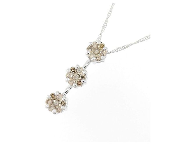 Autre Marque Collana in oro bianco Au750 e diamanti Argento - vista 3