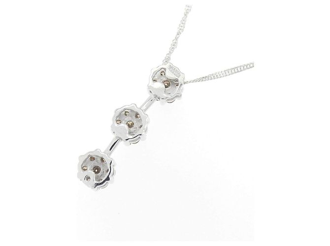 Autre Marque Collana in oro bianco Au750 e diamanti Argento - vista 4