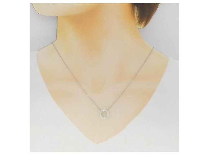 Autre Marque Collana di Diamanti Pt900 Pt850 Argento - vista 6