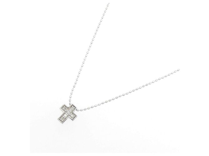Autre Marque Collana a Croce con Diamanti Au750 Argento - vista 2