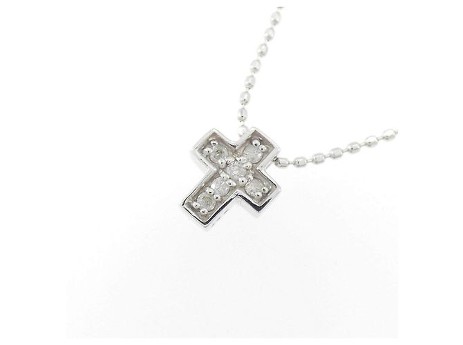 Autre Marque Collana a Croce con Diamanti Au750 Argento - vista 3