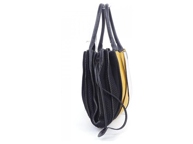 Autre Marque LUPO Tasche Schwarz Weiß Gelb - Ansicht 2