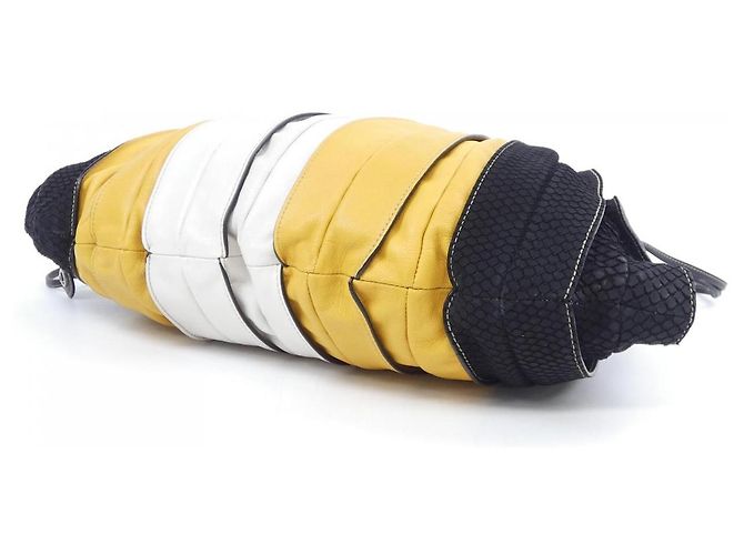 Autre Marque LUPO Tasche Schwarz Weiß Gelb - Ansicht 4