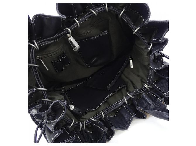 Autre Marque LUPO Tasche Schwarz Weiß Gelb - Ansicht 6