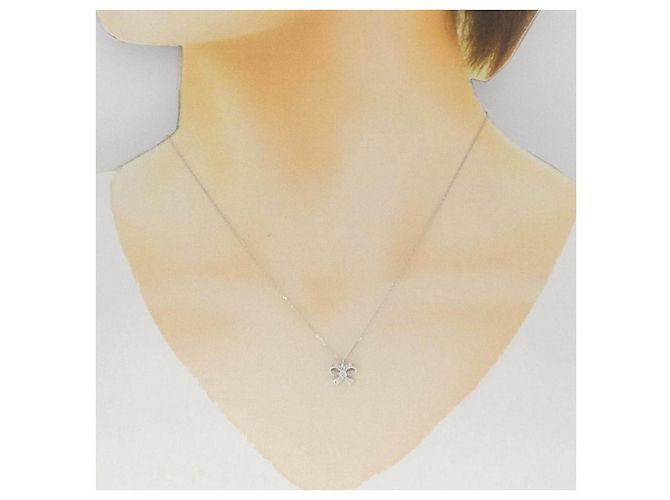 Autre Marque Collana con Diamanti Pt900 Pt850 Argento - vista 6