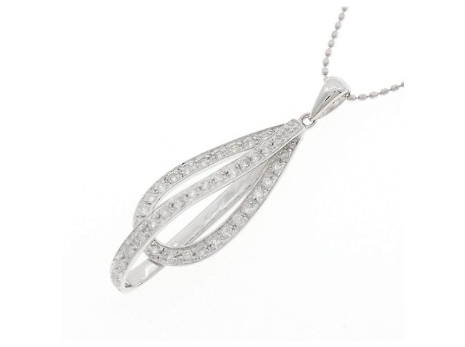 Autre Marque Collana con Diamanti Au750 Argento - vista 3