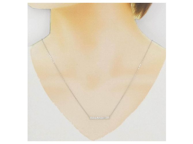 Autre Marque Collana di Diamanti PT900 PT850 Argento - vista 6