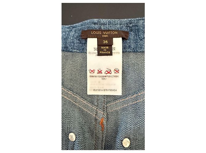 Minifalda de denim Monogram Louis Vuitton Azul - vista 10