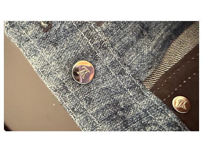 Minifalda de denim Monogram Louis Vuitton Azul - vista 14