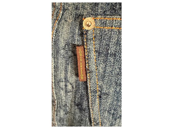 Minifalda de denim Monogram Louis Vuitton Azul - vista 4