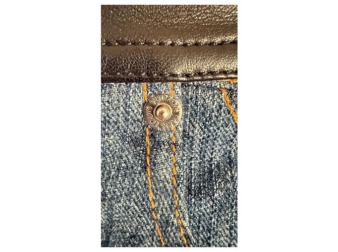 Minifalda de denim Monogram Louis Vuitton Azul - vista 5