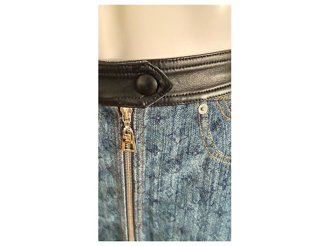 Minifalda de denim Monogram Louis Vuitton Azul - vista 6