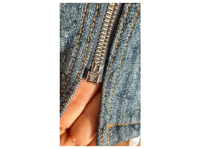 Minifalda de denim Monogram Louis Vuitton Azul - vista 8