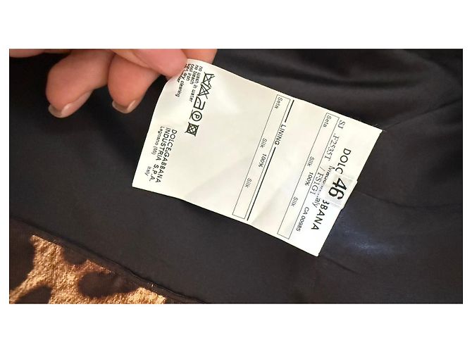 Chaqueta corta Dolce & Gabbana con estampado de leopardo Castaño - vista 7
