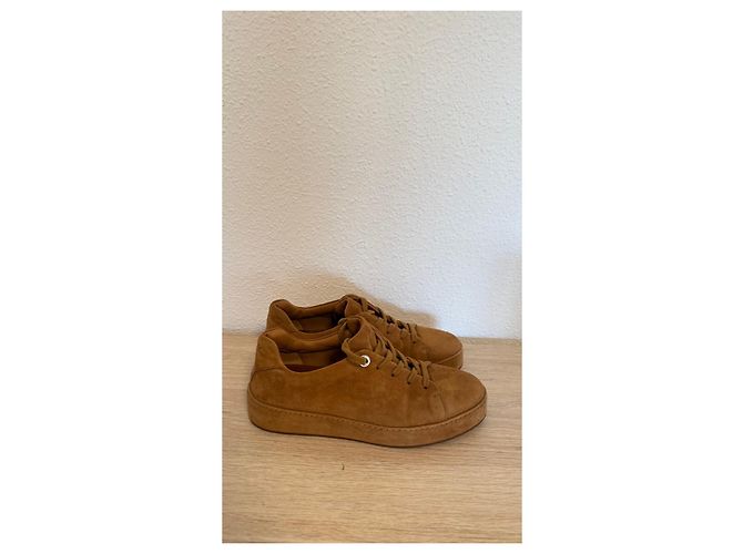 Sneakers in suede marrone Loro Piana - vista 3
