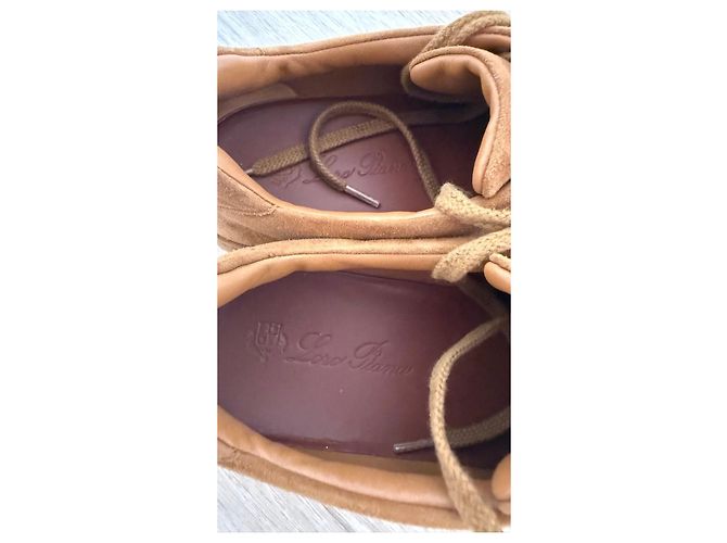 Sneakers in suede marrone Loro Piana - vista 7