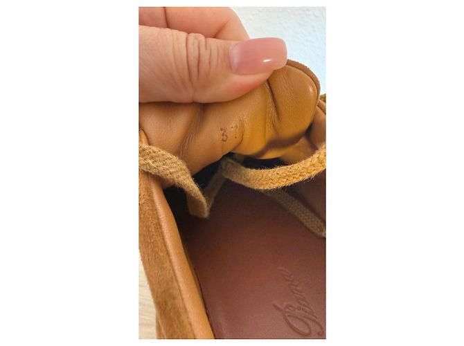 Sneakers in suede marrone Loro Piana - vista 9