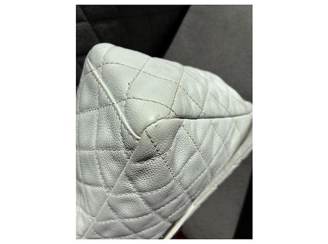 Timeless Borsa Chanel Classic in pelle caviar bianca Bianco - vista 11