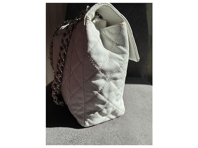 Timeless Borsa Chanel Classic in pelle caviar bianca Bianco - vista 9