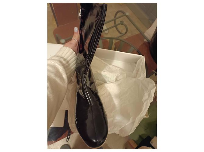 Courreges Courrèges Botas Altas de Charol Negro - vista 10