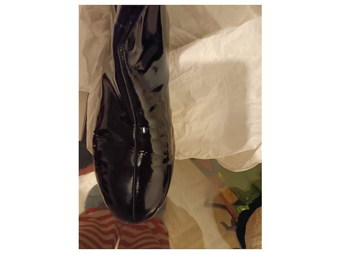 Courreges Courrèges Botas Altas de Charol Negro - vista 11
