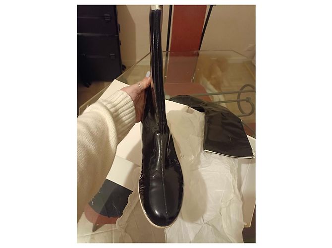 Courreges Courrèges Botas Altas de Charol Negro - vista 15